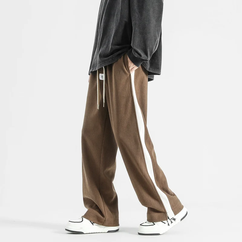 Damen Elegante und lässige Cordhose mit seitlichen Streifen Drune