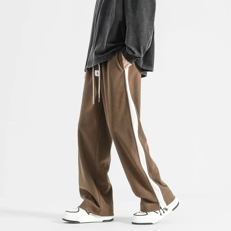 Damen Elegante und lässige Cordhose mit seitlichen Streifen Drune
