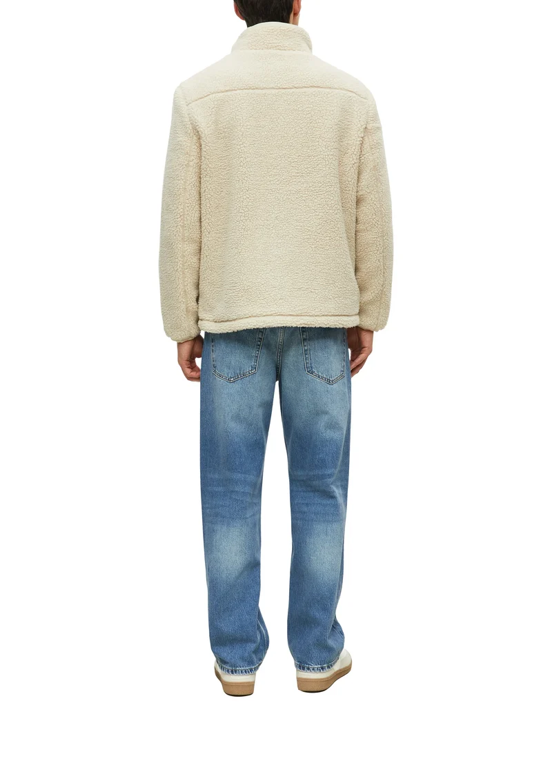 Fleecejacke mit Stehkragen