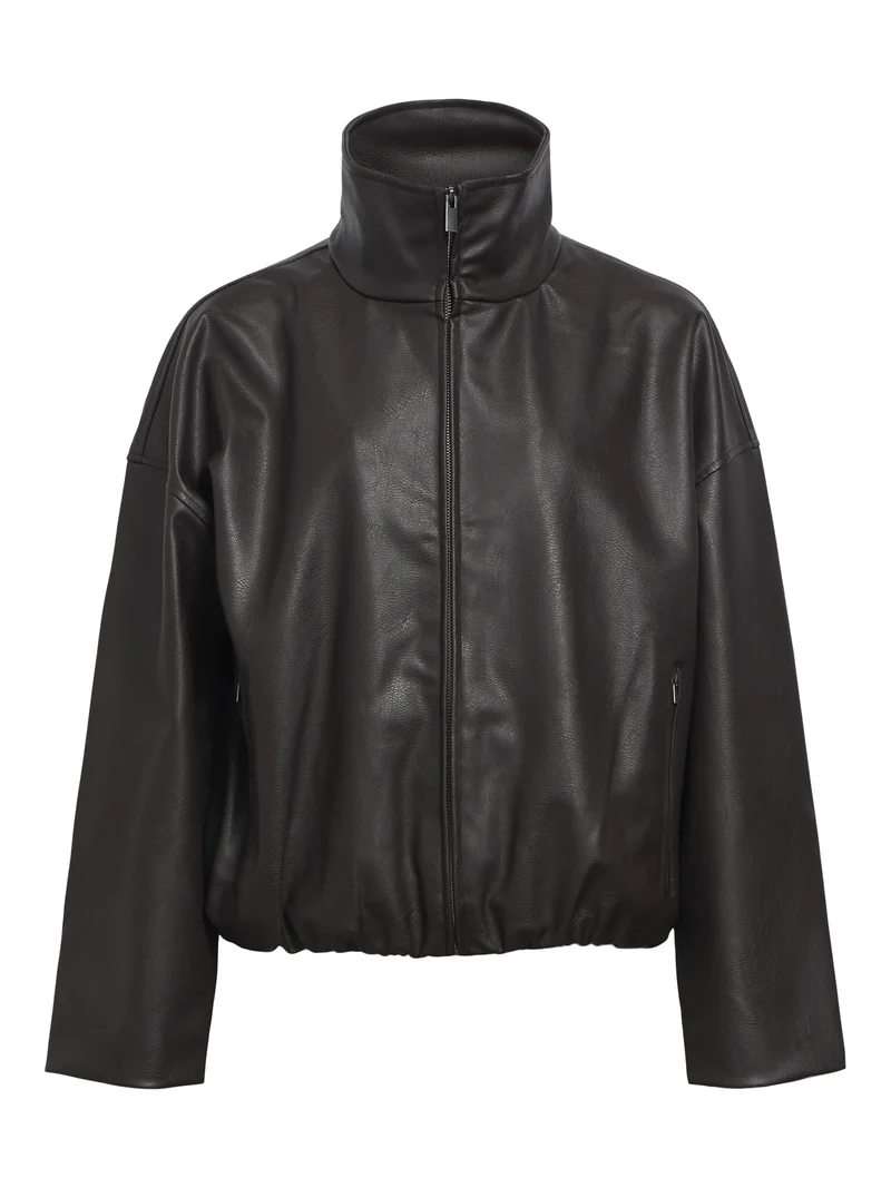 Bomberjacke OBJLIVA aus Kunstleder