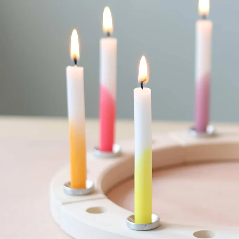 Festtags-Kerzen Dip-Dye Regenbogen | Grimms