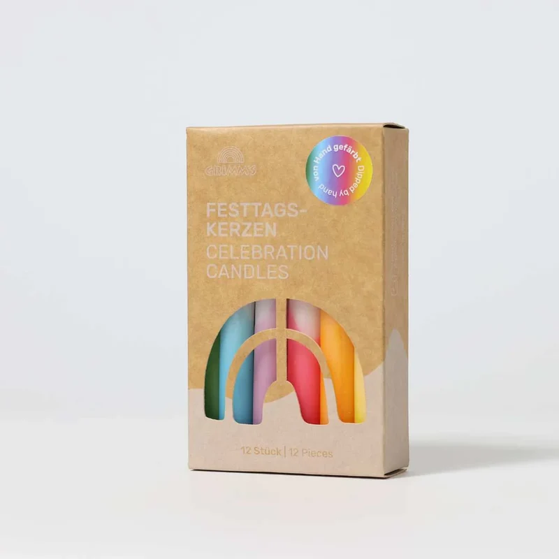 Festtags-Kerzen Dip-Dye Regenbogen | Grimms