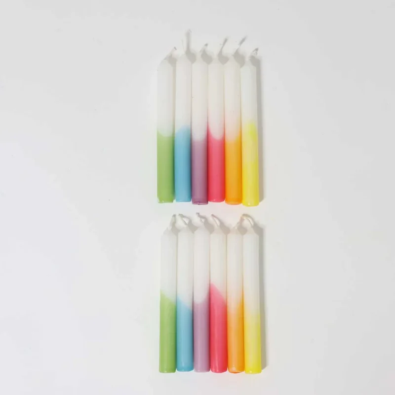Festtags-Kerzen Dip-Dye Regenbogen | Grimms
