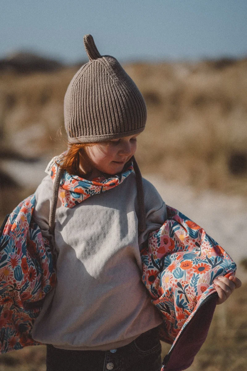 Wollwalkjacke Kinder Beere Blume Bunt