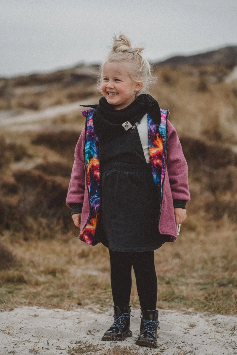 Wollwalkjacke Kinder Beere Space