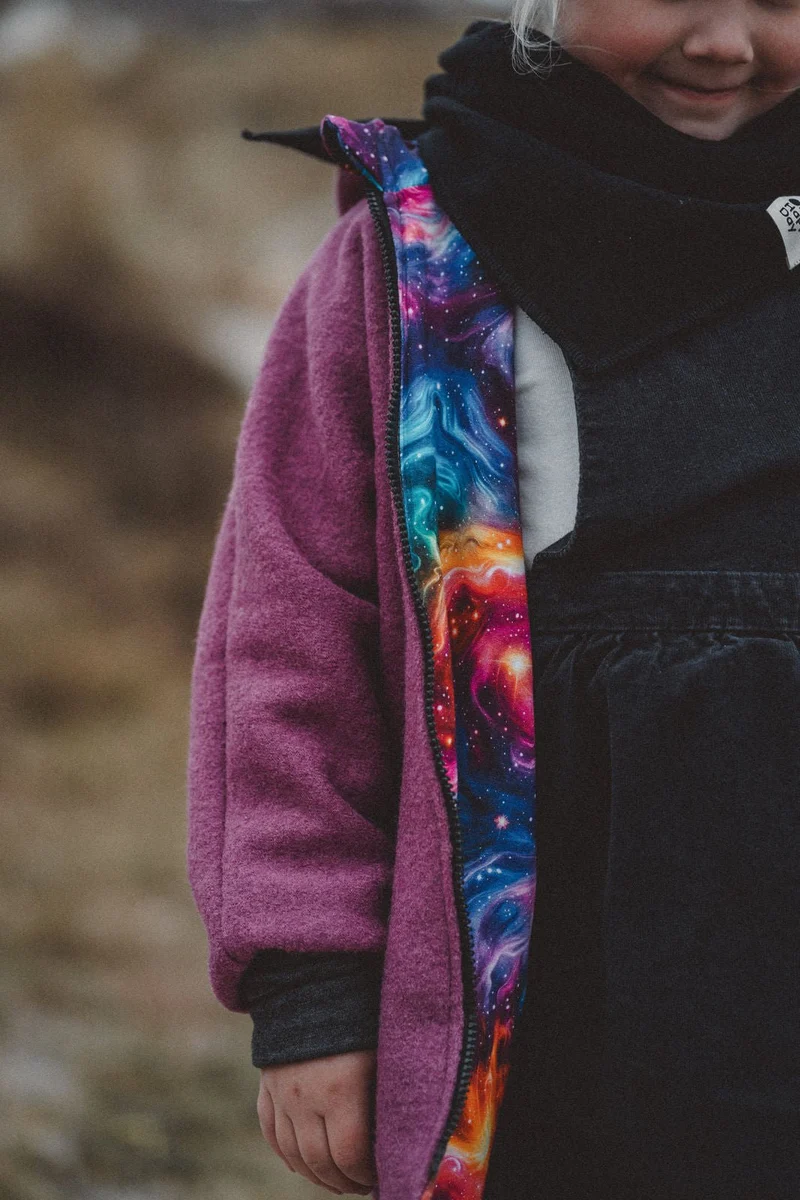 Wollwalkjacke Kinder Beere Space