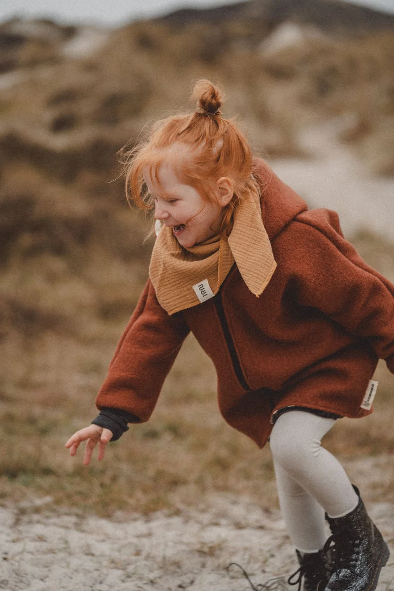 Wollwalkjacke Kinder Rost Waldprinzessin