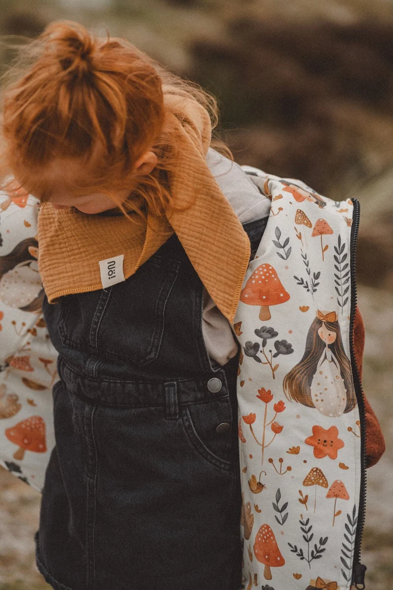 Wollwalkjacke Kinder Rost Waldprinzessin