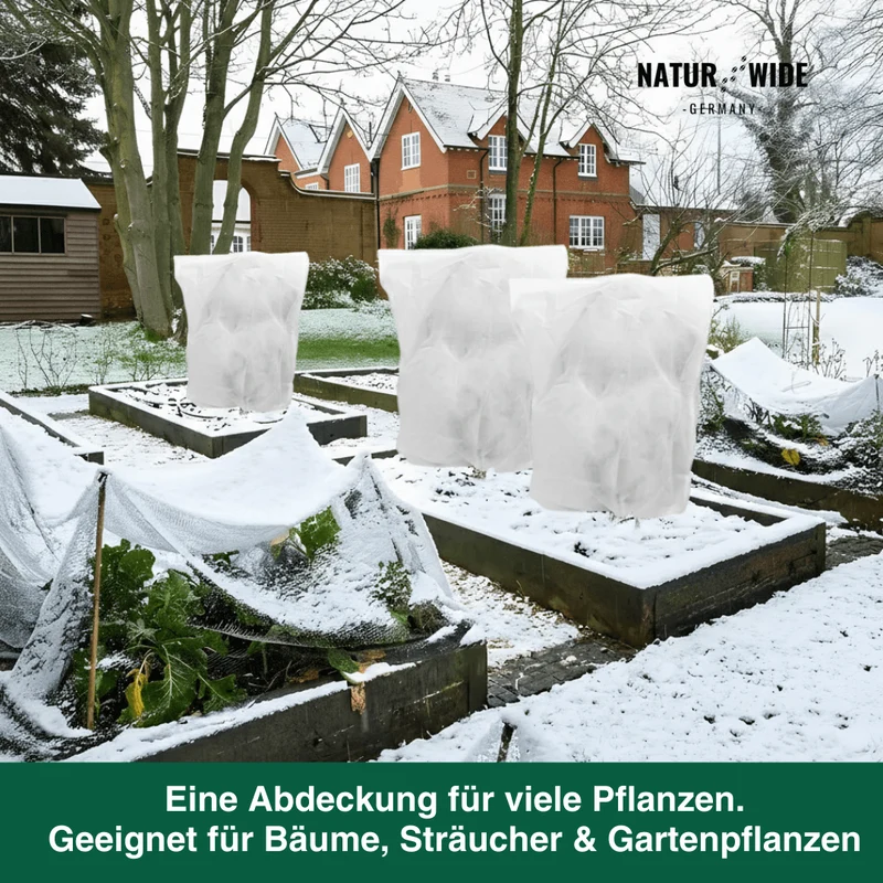 Winterschutz-Haube für Pflanzen – Frostschutz-Vlies mit Reißverschluss