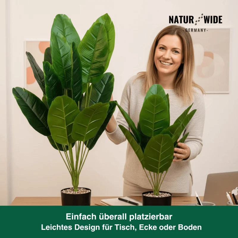 Große Kunstpalme – Real Touch Bananenbaum