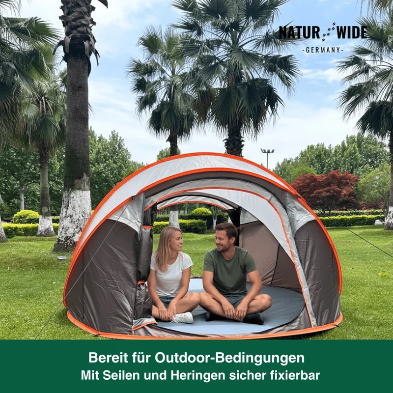 Pop-Up Wurfzelt 5-8 Personen – Automatisches Campingzelt Wasserdicht