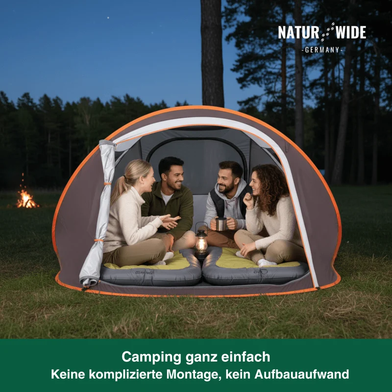 Pop-Up Wurfzelt 5-8 Personen – Automatisches Campingzelt Wasserdicht