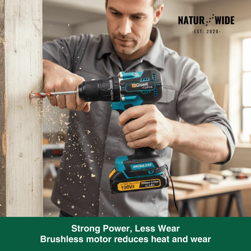 Cordless Impact Drill 18V Brushless – 65Nm & 1/2" Chuck
