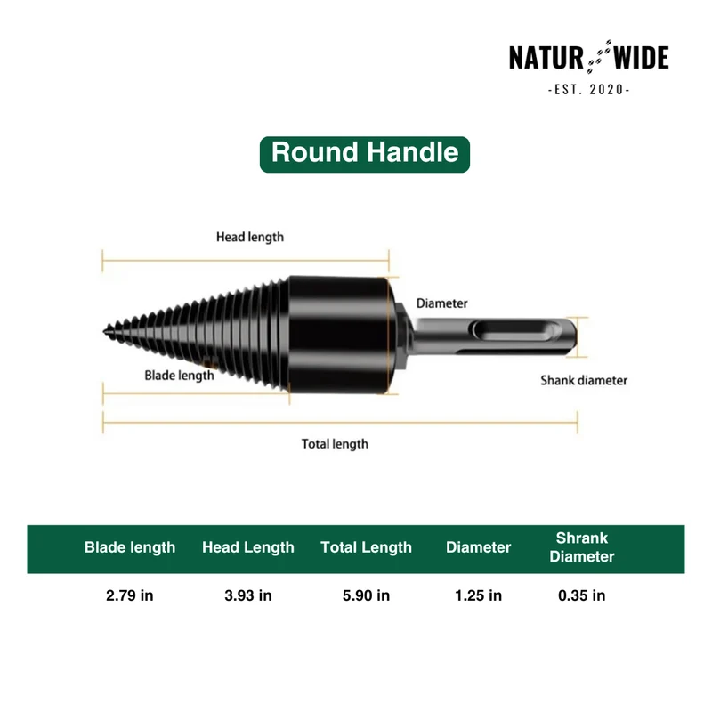 Firewood Splitter Drill Bit 32mm – Wood Splitting Cone