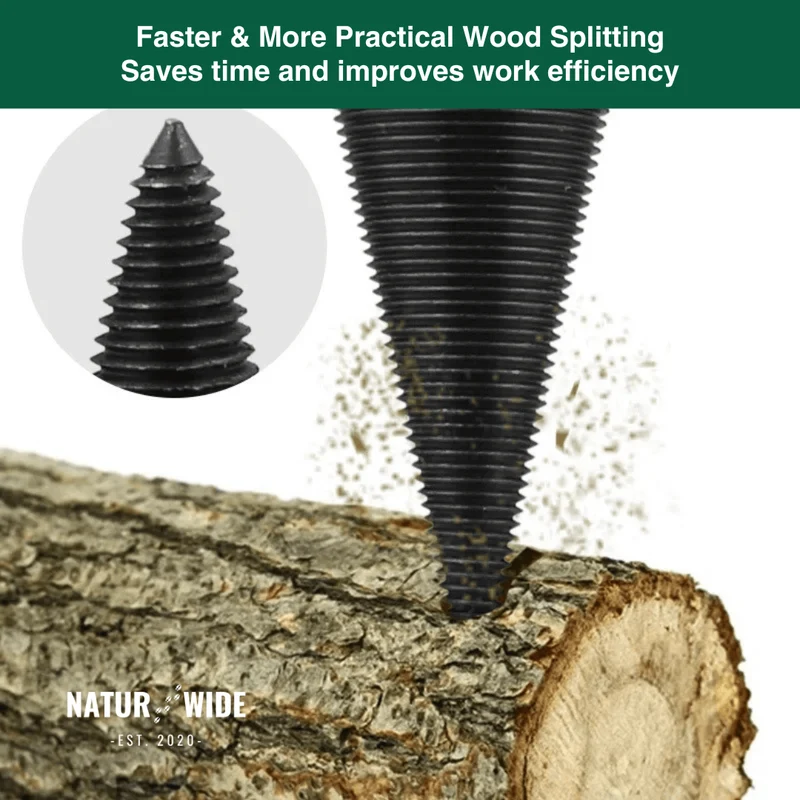 Firewood Splitter Drill Bit 32mm – Wood Splitting Cone