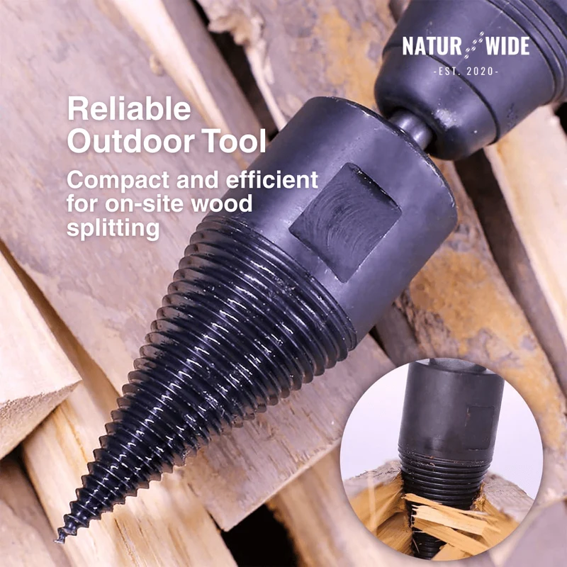 Firewood Splitter Drill Bit 32mm – Wood Splitting Cone