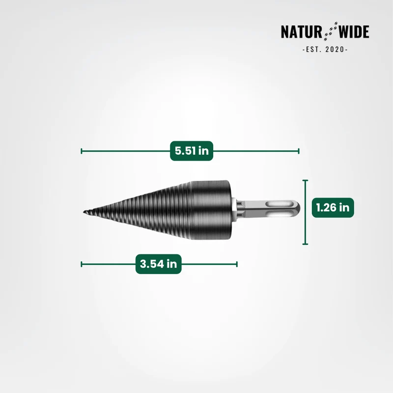 Firewood Splitter Drill Bit 32mm – Wood Splitting Cone