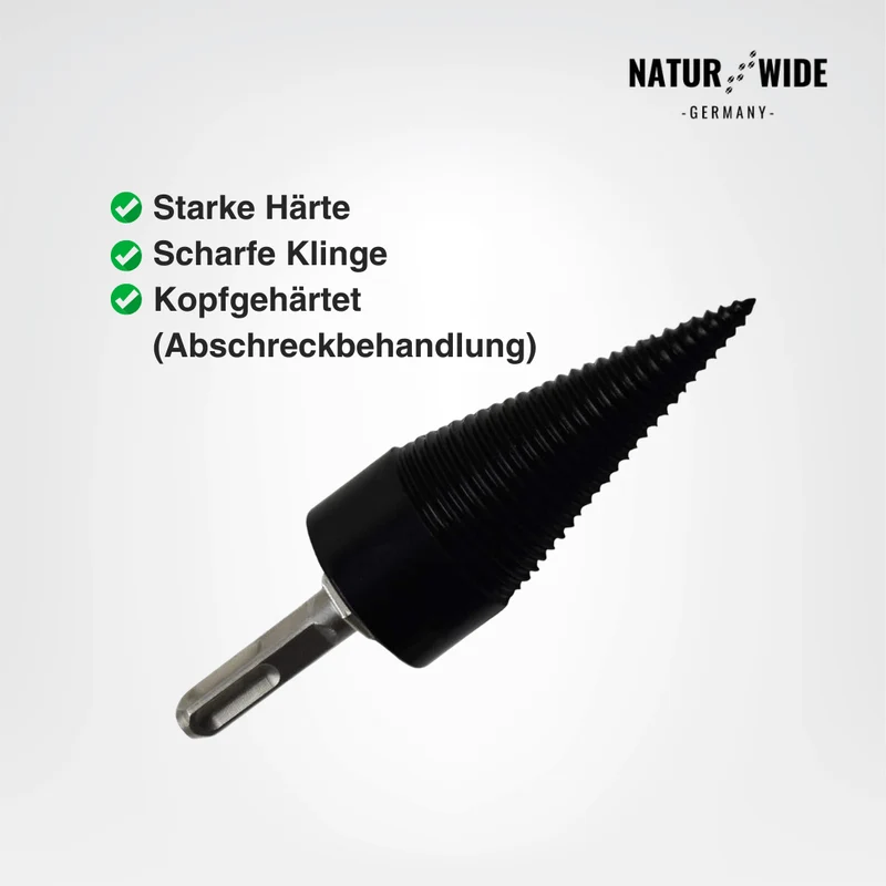 Brennholz-Spaltbohrer 32mm – Kegelspalter für Bohrmaschine