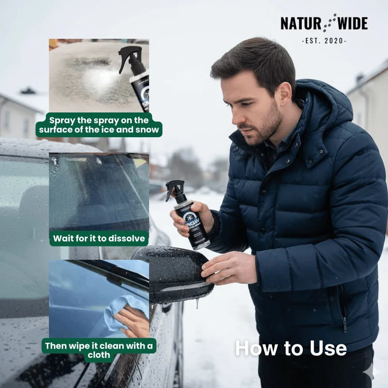 Fast-Acting Car Deicer Spray – Ice & Frost Remover (3.4 fl oz / 100ml)