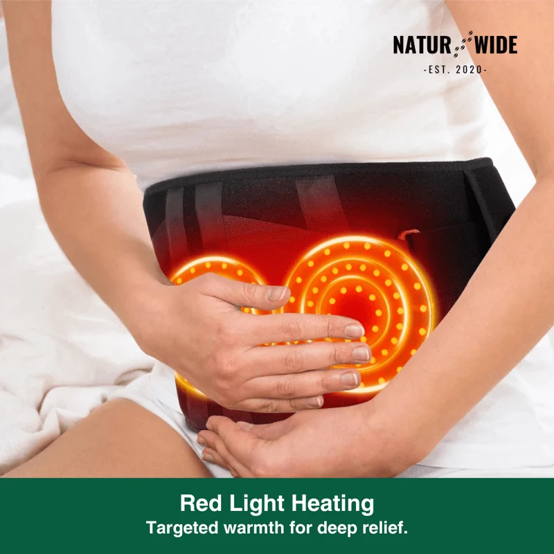 Back Massage Belt – Heating Pad, Vibration & Red Light Therapy
