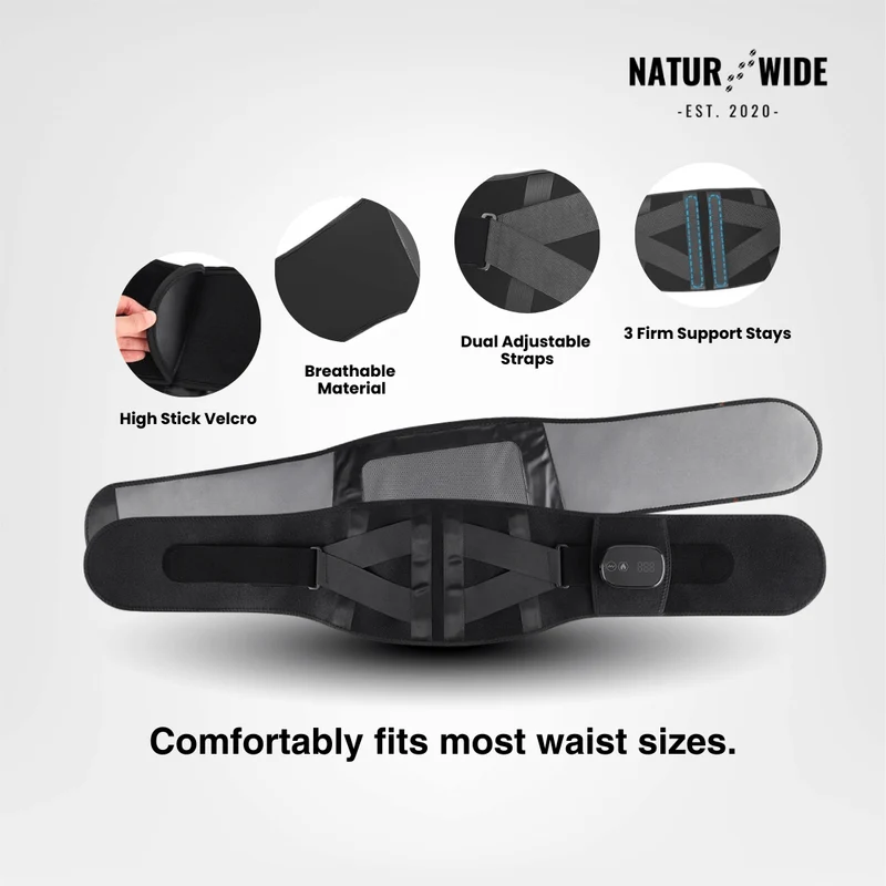 Back Massage Belt – Heating Pad, Vibration & Red Light Therapy