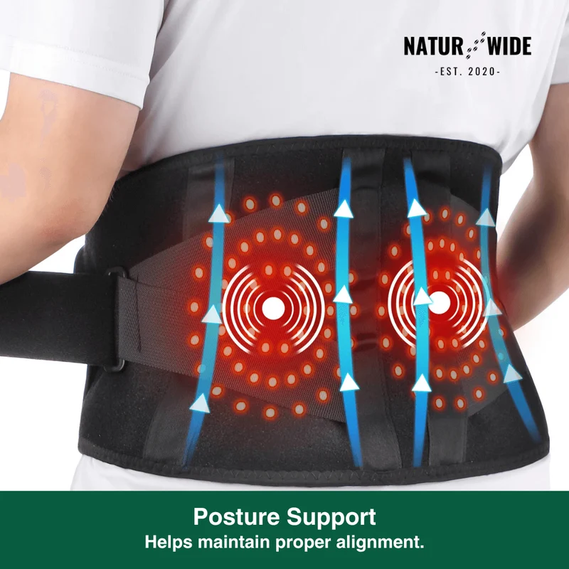 Back Massage Belt – Heating Pad, Vibration & Red Light Therapy