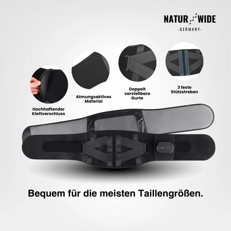 Rücken-Massagegürtel – Wärme, Vibration & Rotlichttherapie