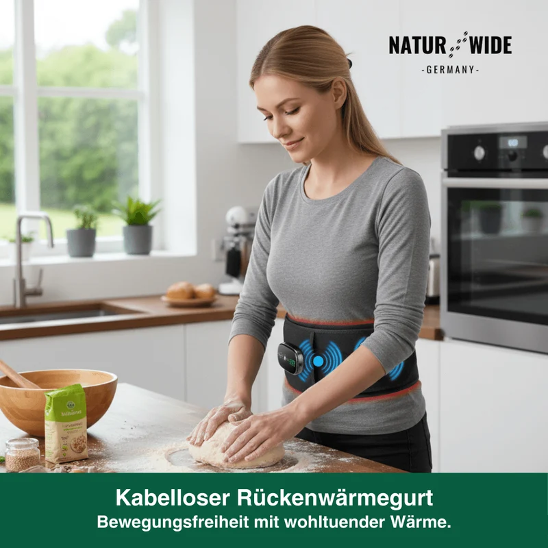 Rücken-Massagegürtel – Wärme, Vibration & Rotlichttherapie
