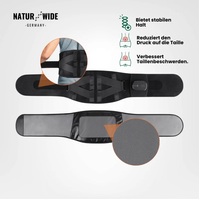 Rücken-Massagegürtel – Wärme, Vibration & Rotlichttherapie