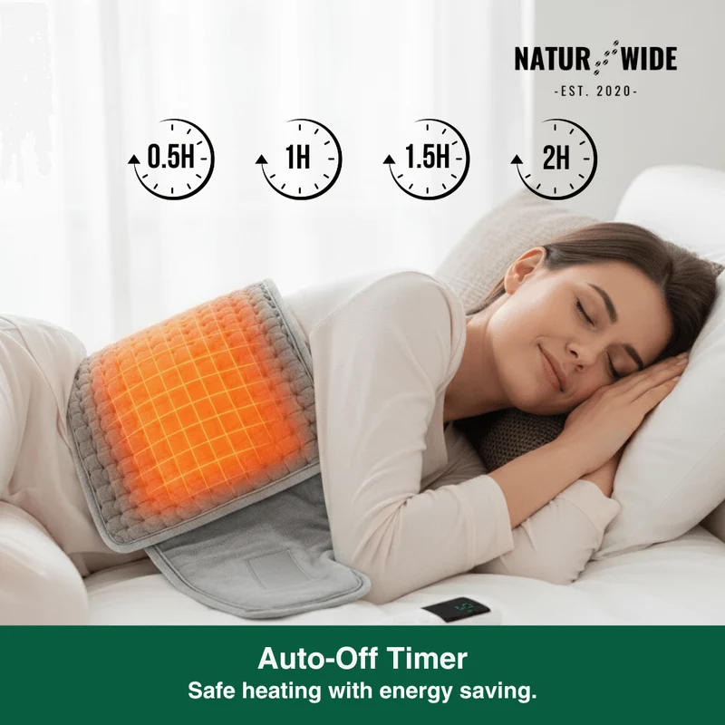 Electric Back Heating Belt – Waist Warmer with 9 Heat Settings & Timer