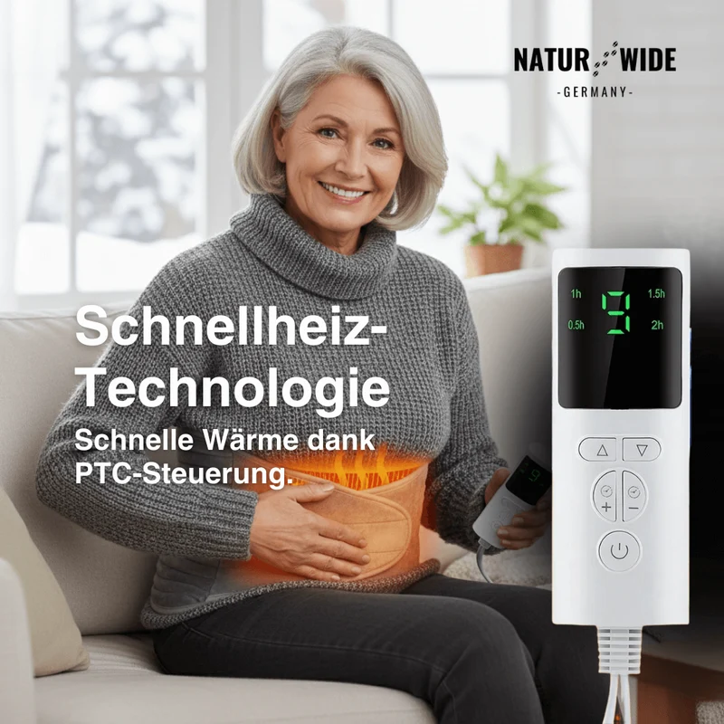Elektrischer Heizgürtel Rücken – 9 Wärmestufen & Timer