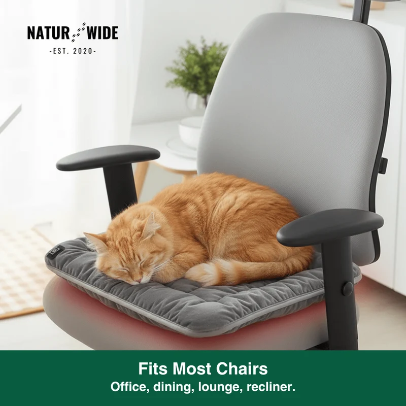 USB Electric Heating Cushion 18" – Heated Pad for Chair, Car & Pets