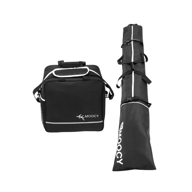 2-Piece Ski Bag Set – Ski Carrier & Boot Bag Combo (Adjustable up to 80")