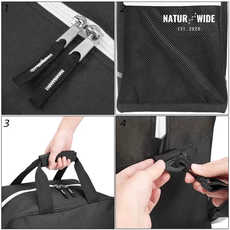 2-Piece Ski Bag Set – Ski Carrier & Boot Bag Combo (Adjustable up to 80")