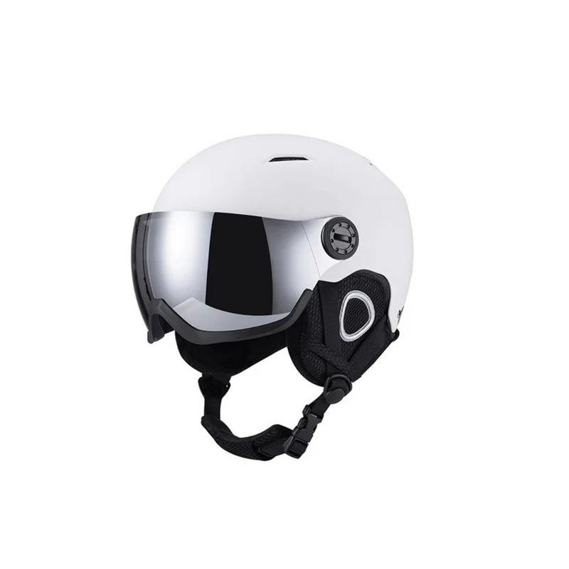 Premium Ski Helmet with Integrated Goggles – Warm & Shockproof