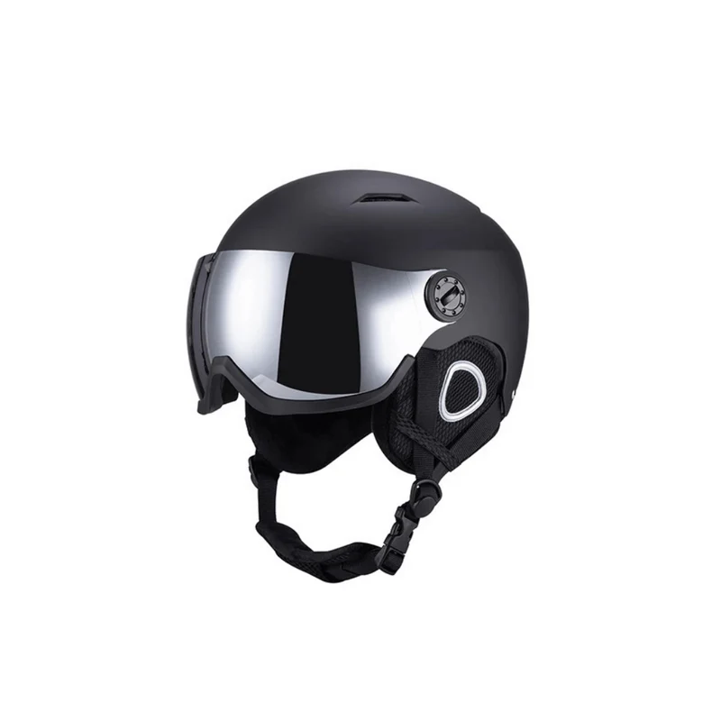 Premium Ski Helmet with Integrated Goggles – Warm & Shockproof