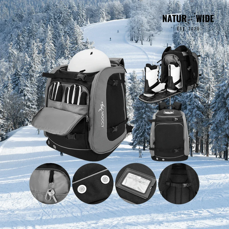 2200oz Ski Boot Bag Backpack – Large Capacity for Helmet, Boots & Gear