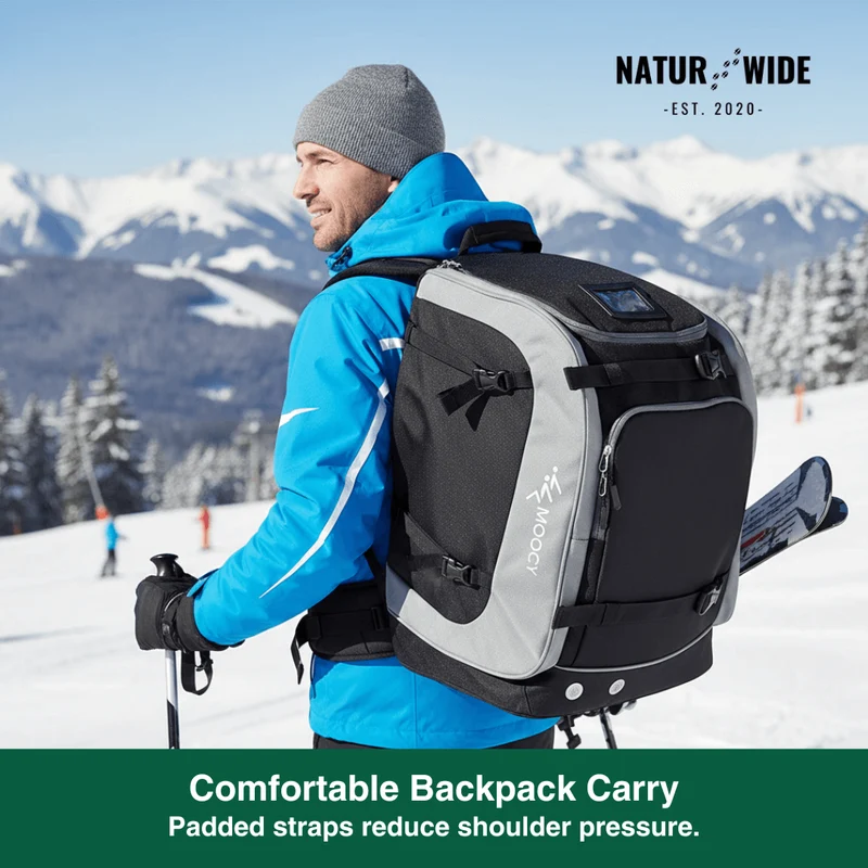 2200oz Ski Boot Bag Backpack – Large Capacity for Helmet, Boots & Gear