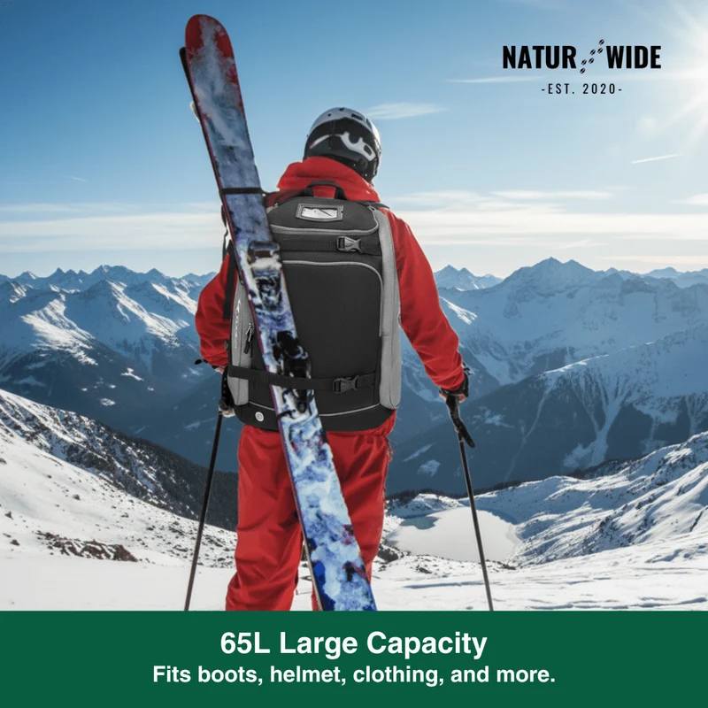 2200oz Ski Boot Bag Backpack – Large Capacity for Helmet, Boots & Gear