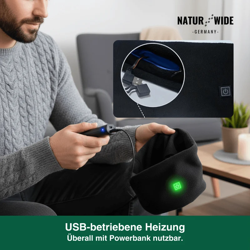 USB Heated Neck Warmer – Electric Scarf with 3 Heat Settings