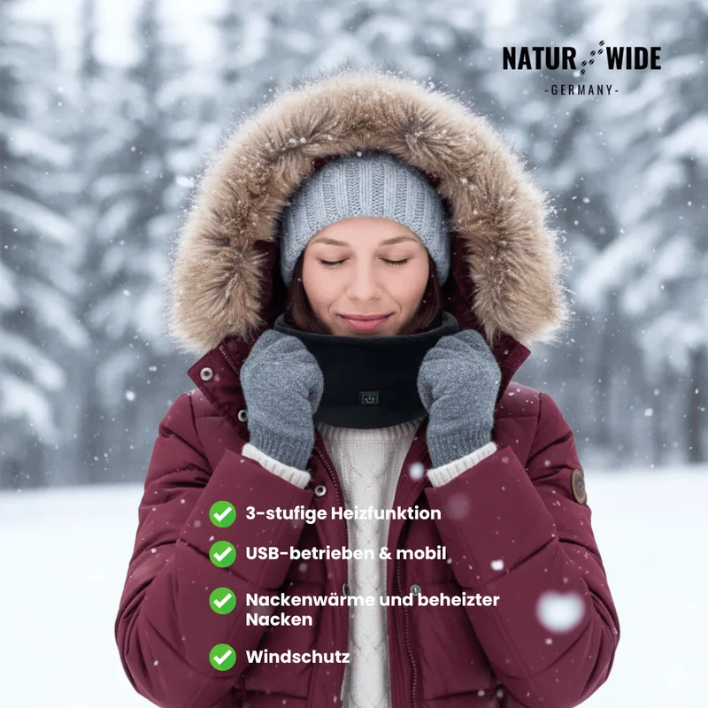 USB Heated Neck Warmer – Electric Scarf with 3 Heat Settings