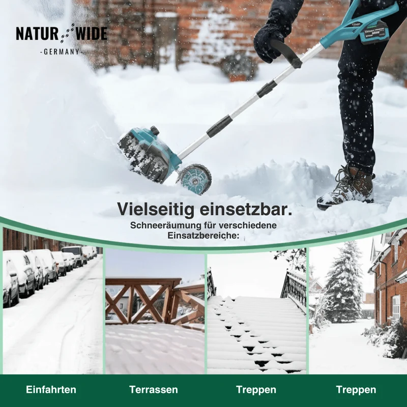 Akku Schneefräse 3500W – Bürstenloser Schneeschieber