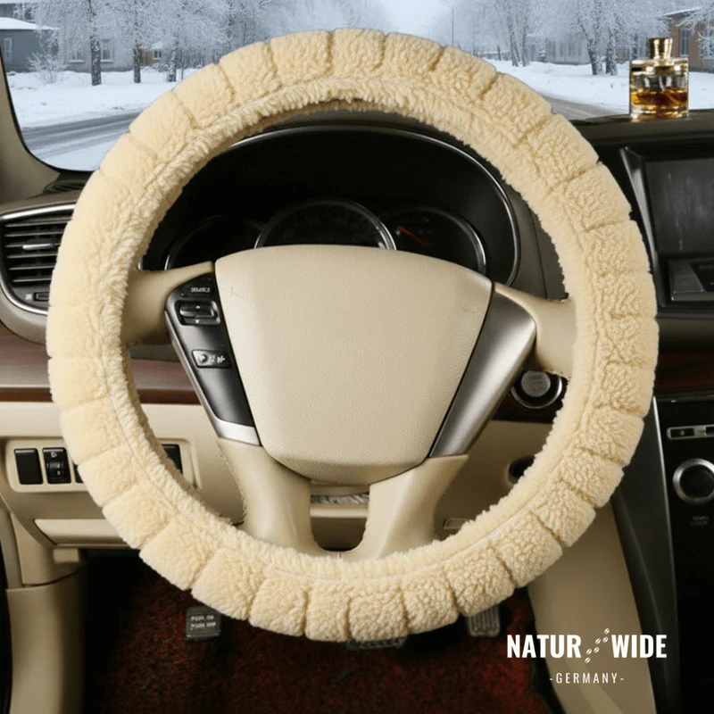 Plüsch Lenkradhülle – Warmer Winterbezug (38 cm)
