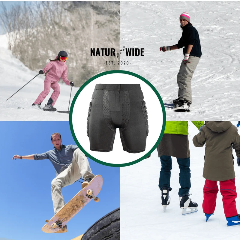 3D Padded Protective Shorts – Hip & Tailbone Guard for Skiing