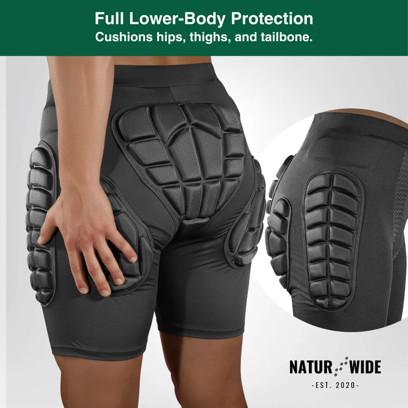 3D Padded Protective Shorts – Hip & Tailbone Guard for Skiing