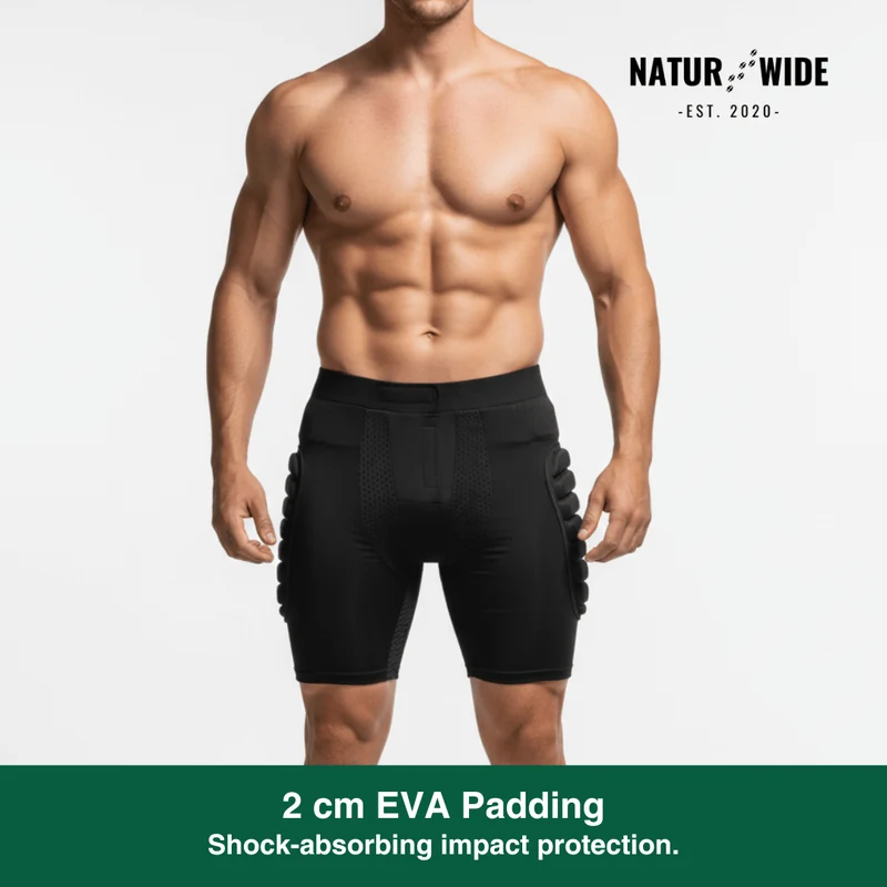 3D Padded Protective Shorts – Hip & Tailbone Guard for Skiing