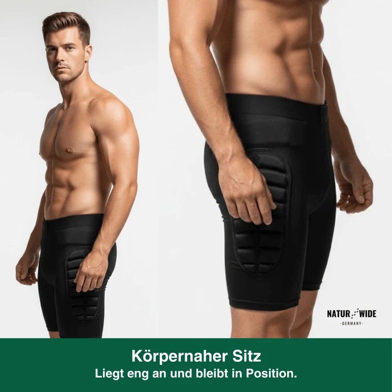 3D Polster-Shorts – Hüftschutz für Ski, Snowboard & Skate