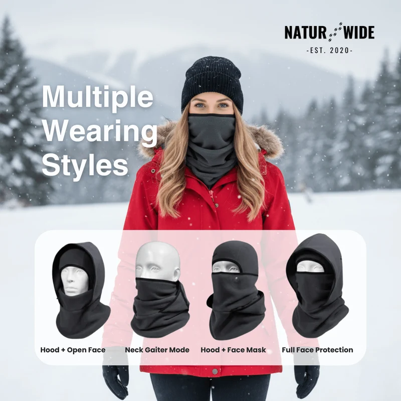 3-in-1 Winter Balaclava – Hat, Scarf & Face Mask