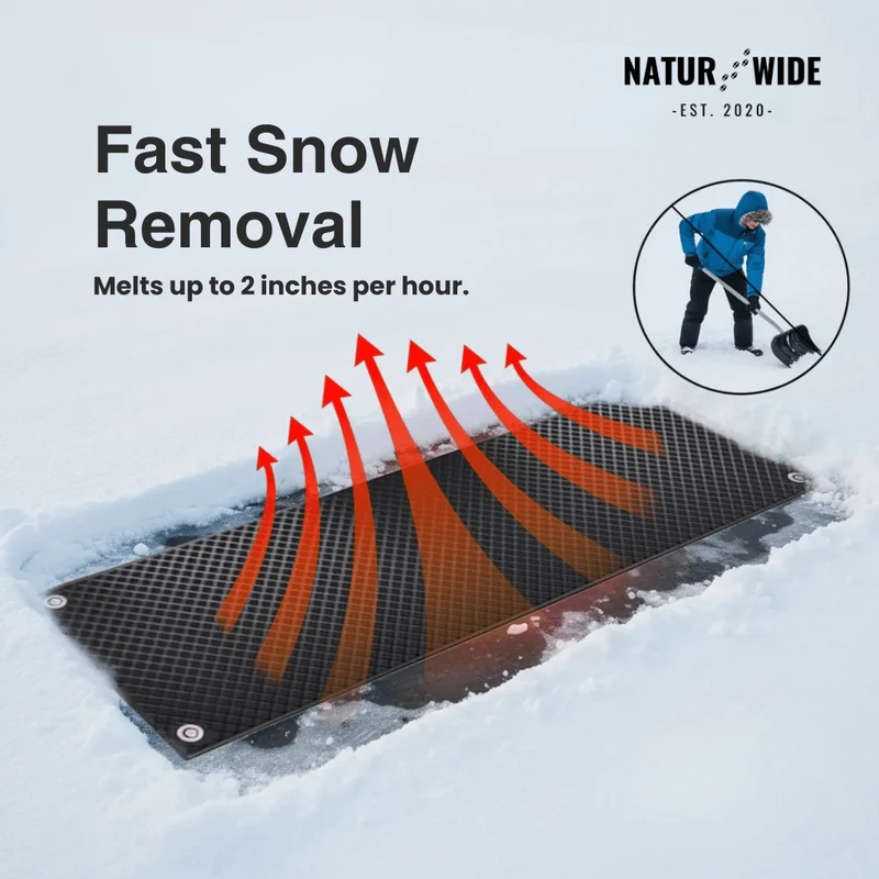 Heated Snow Melting Mat – Non-Slip Stair & Walkway Heater