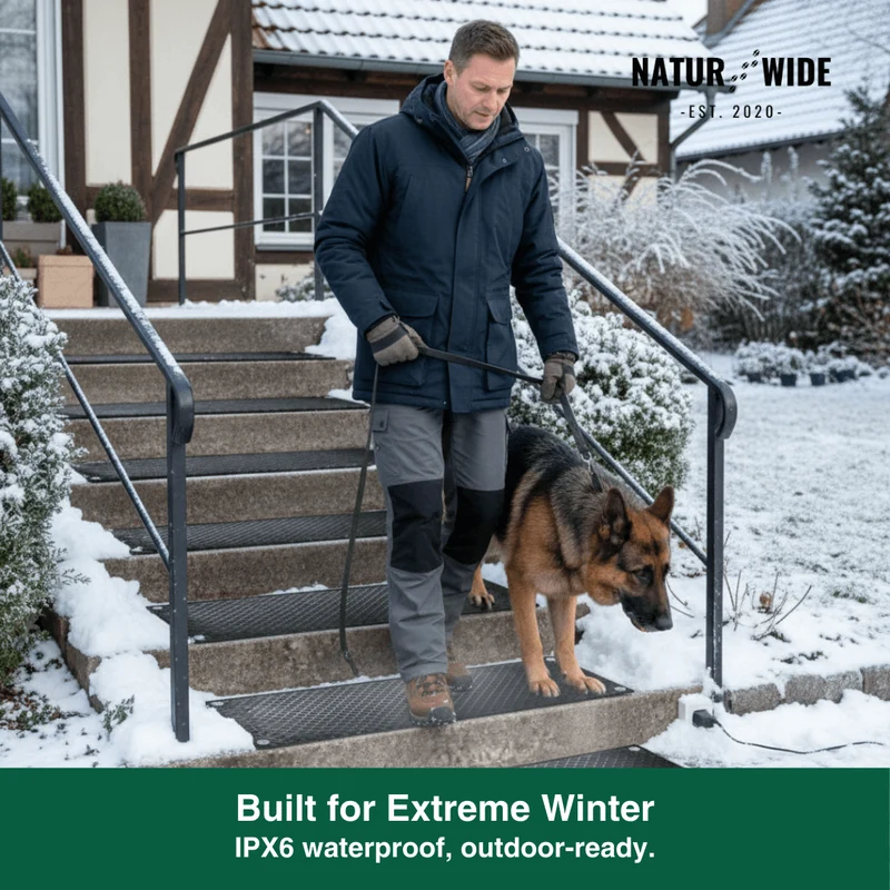 Heated Snow Melting Mat – Non-Slip Stair & Walkway Heater